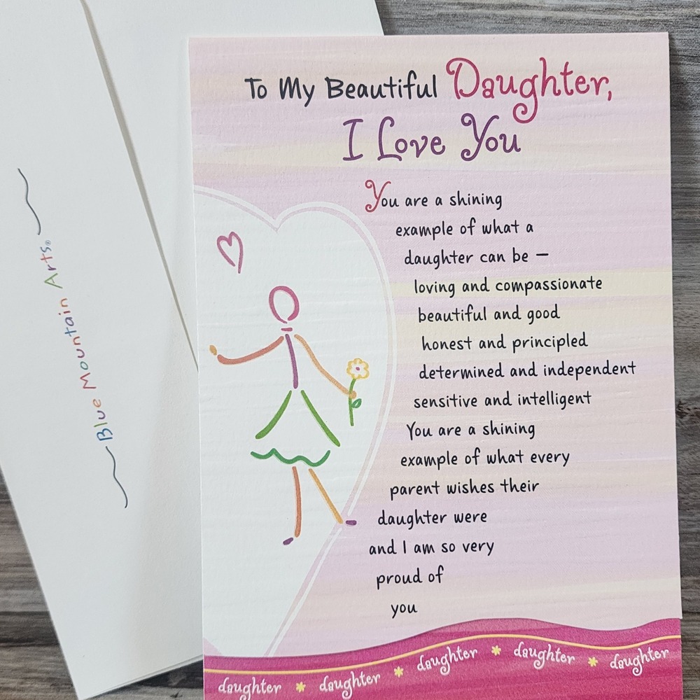 Blue Mountain Arts To My Beautiful Daughter I Love You Greeting Card & Envelope